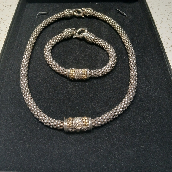 Gabrielle Bruni 14K Gold & Silver Caviar Diamond Set